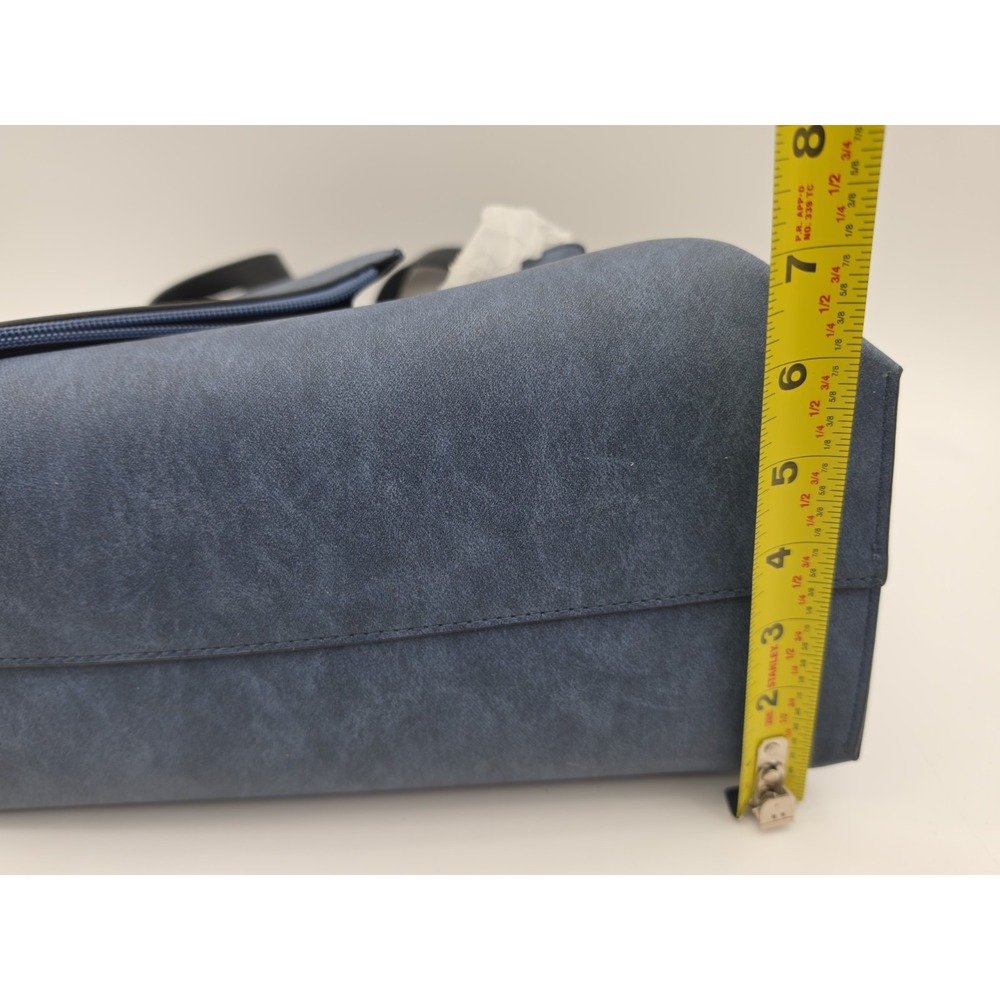 New Leather Calvin Klein purse Blue Gray Tote Purchased From Neiman Marcus. - Picture 15 of 15